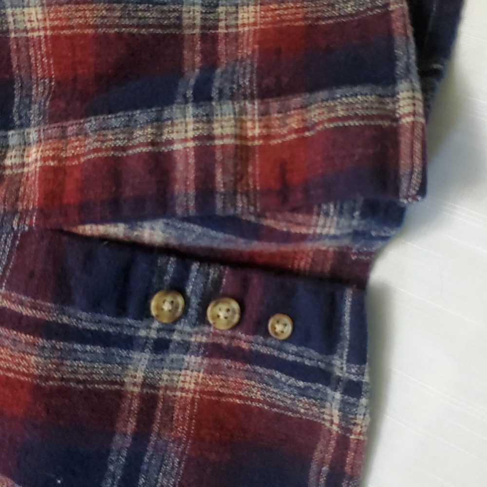 PENDLETON Mens Sz XL Plaid Wool Long Sleeve Button Down Shirt Blue Red Washable - Picture 7 of 9
